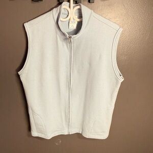 Soft Blue Zip-Up Vest